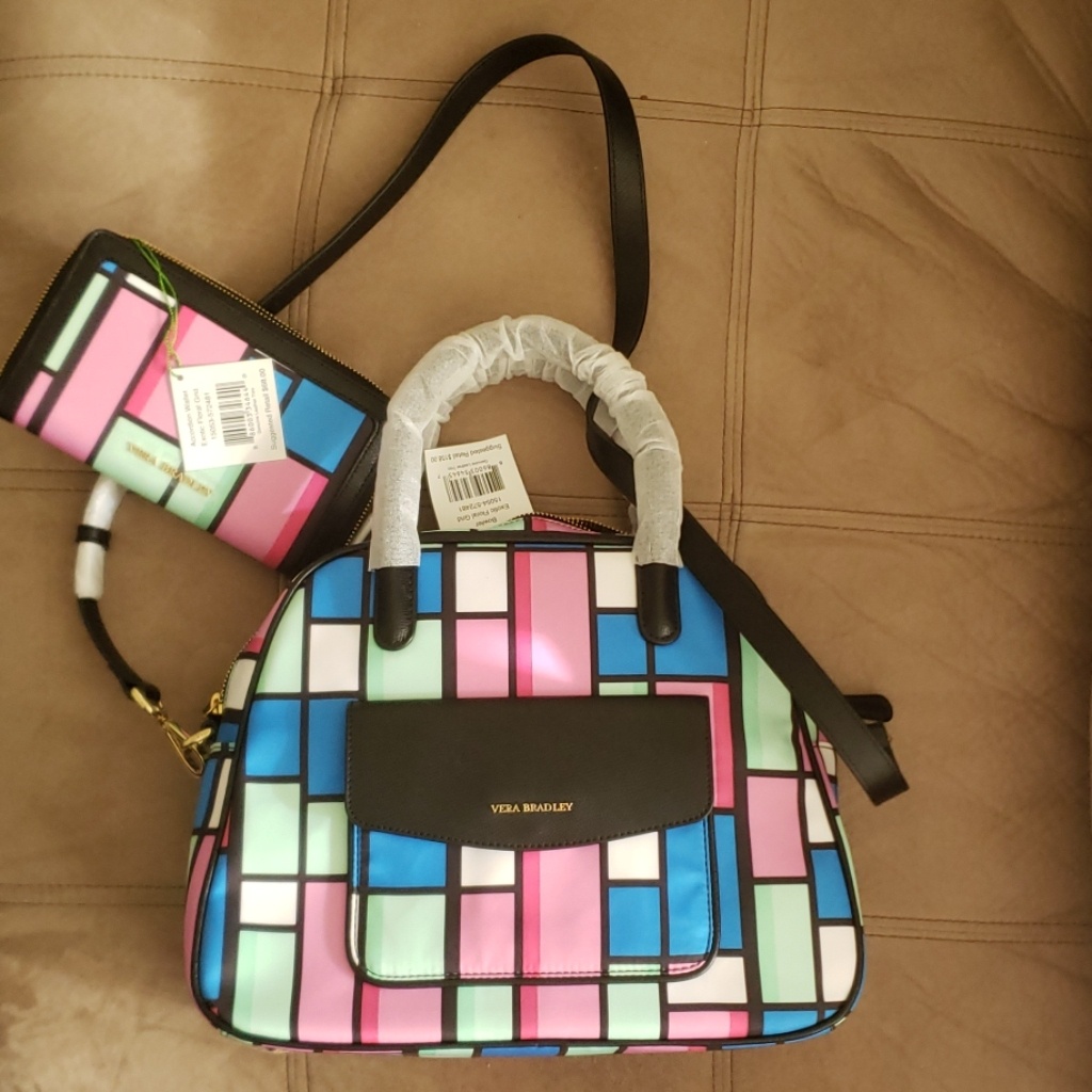 Nwt Vera Bradley Bowler And Accordion Wallet